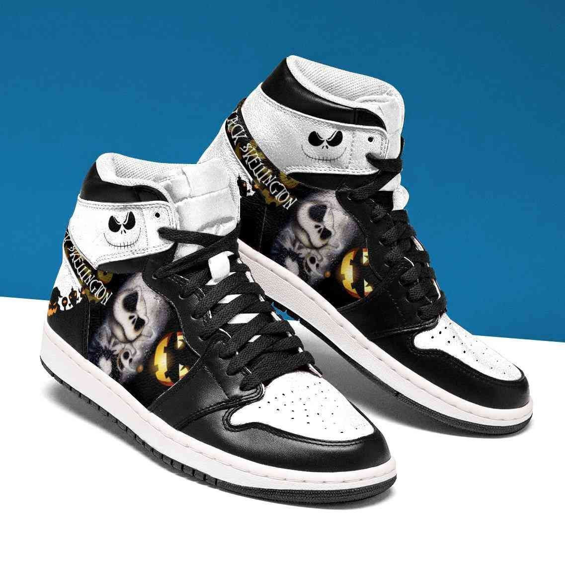 Jack Skellington 2 High Top Air Jordan Sneaker, Air Jordan Hightop