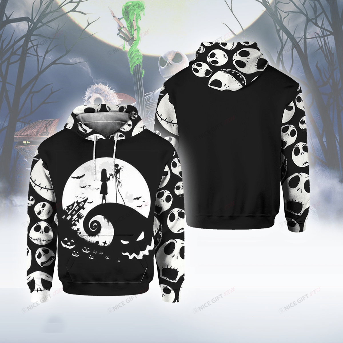 Jack Skellington 3D Hoodie Gift For Fans