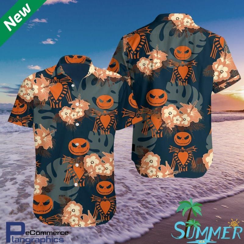 Jack Skellington Aloha Shirt Hawaiian Aloha Shirt Hawaiian Beach Shirt