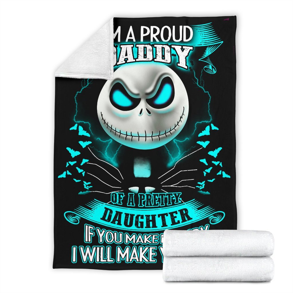 Jack Skellington Dad Sherpa Blanket Cozy Blanket Fleece Blanket