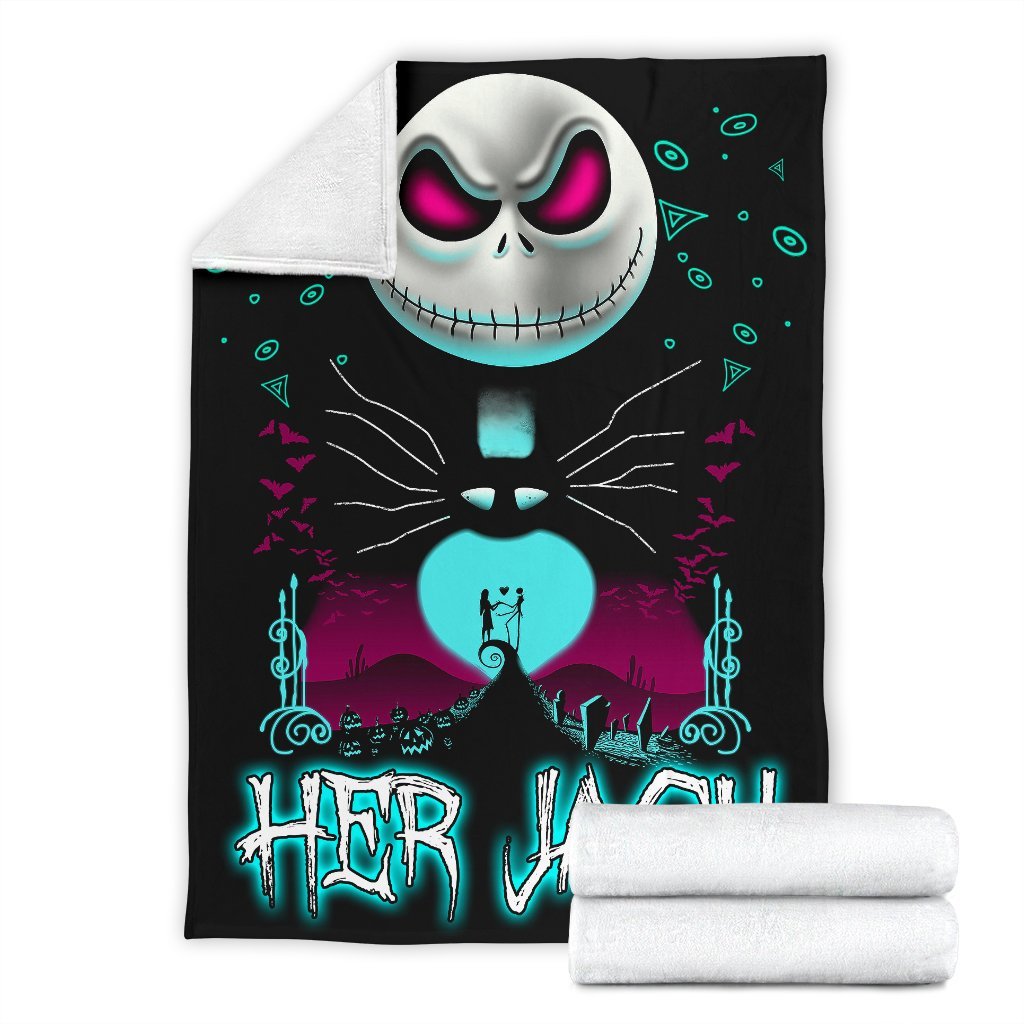 Jack Skellington Nightmare Before Christmas Sherpa Blanket Cozy Blanket Fleece Blanket