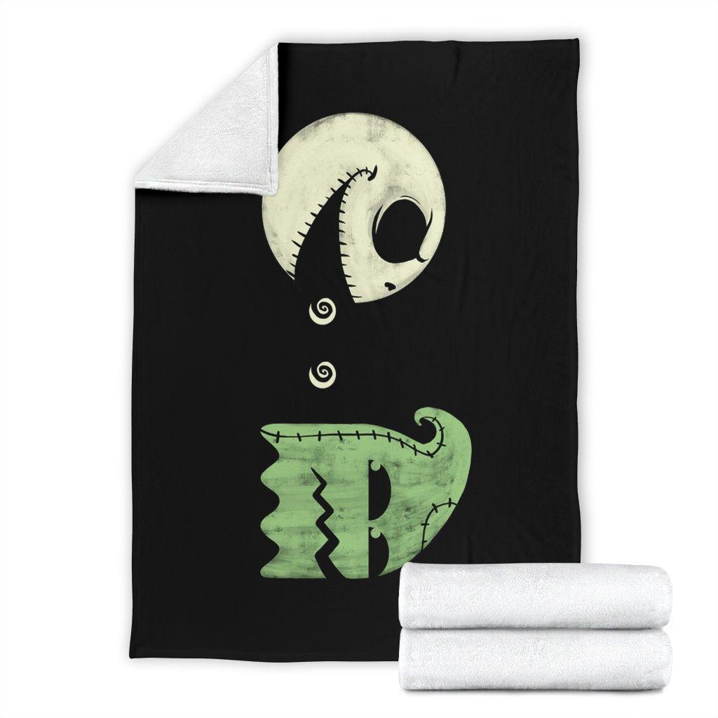 Jack Skellington Pacman Sherpa Blanket Cozy Blanket Fleece Blanket
