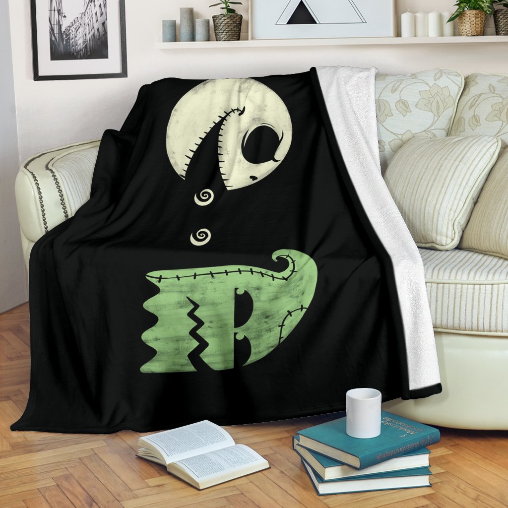 Jack Skellington Pacman Sherpa Blanket Cozy Blanket Fleece Blanket