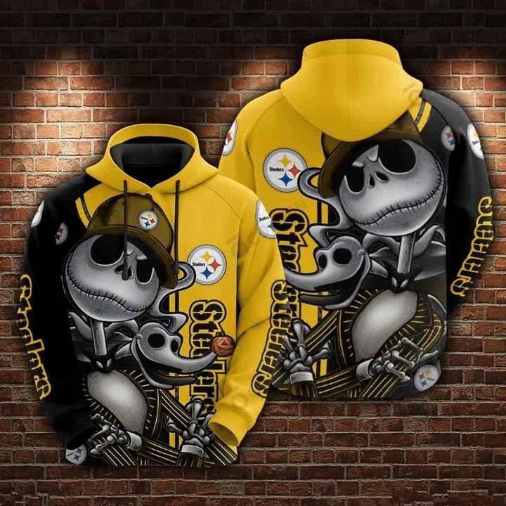 jack skellington pittsburgh steelers 3D Hoodie
