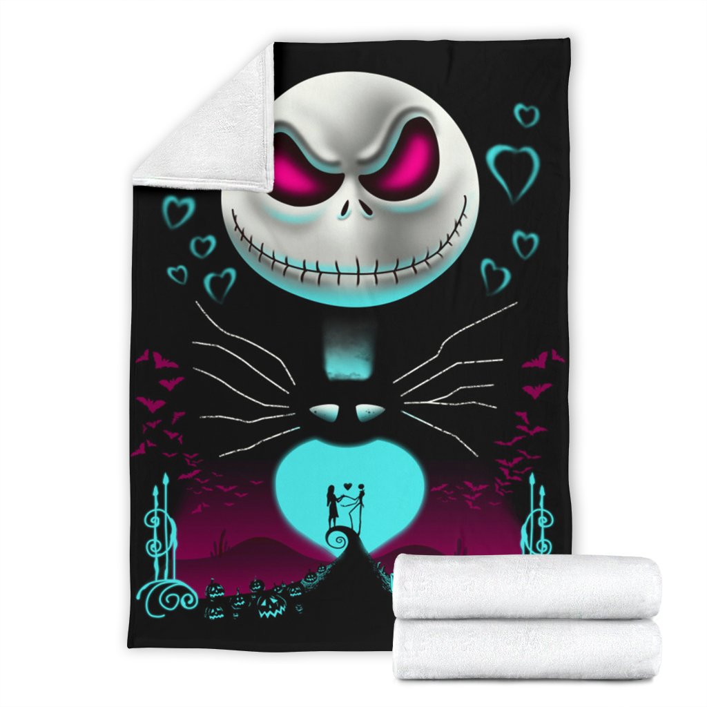 Jack Skellington Sherpa Blanket Cozy Blanket Fleece Blanket