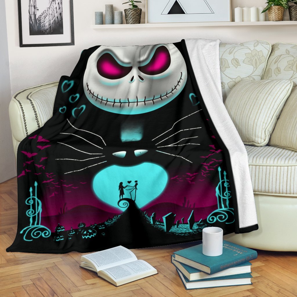 Jack Skellington Sherpa Blanket Cozy Blanket Fleece Blanket