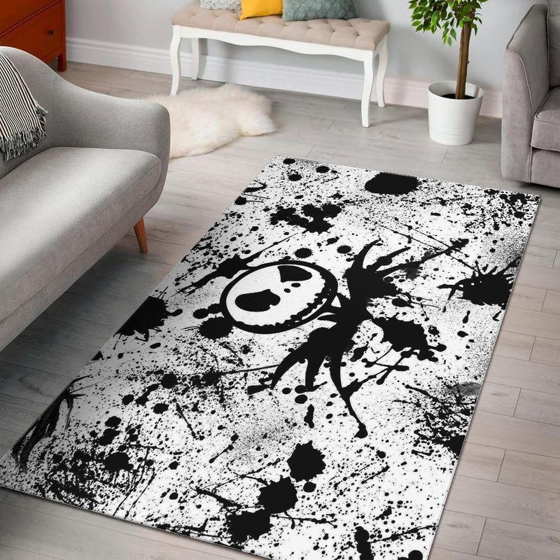 Jack Skellington Splatter Area Rectangle Rug