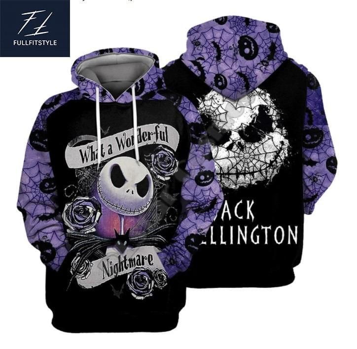 Jack skellington what a wonderful nightmare 3D Hoodie
