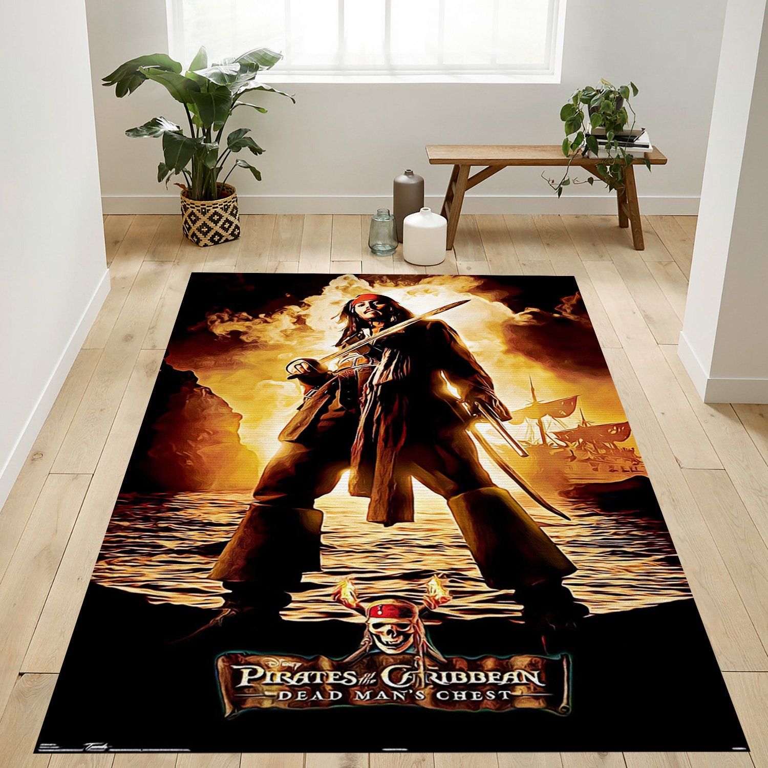 Jack Sparrow Rectangle Rug – Custom Size And Printing