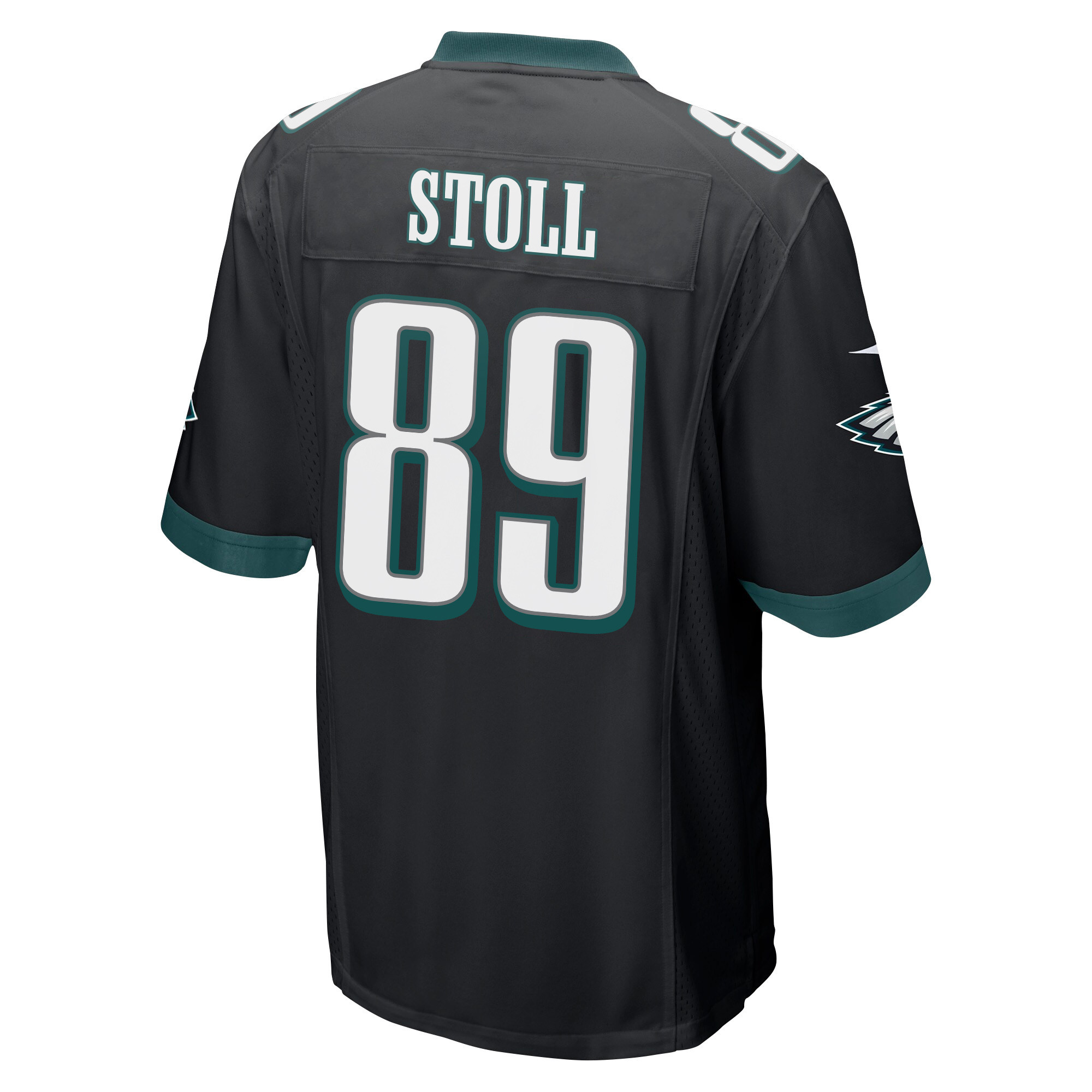 Jack Stoll 89 Philadelphia Eagles Super Bowl LVII Champions 2 Stars Men Game Stitched Jersey – Black