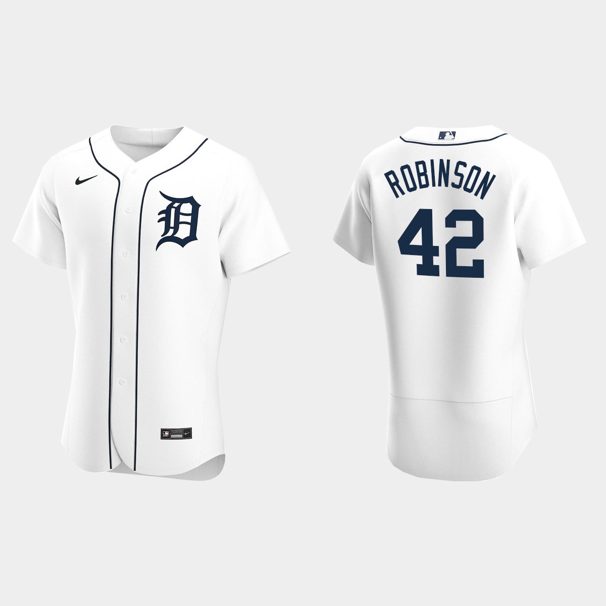 Jackie Robinson #42 Detroit Tigers White 2020 Home Jersey