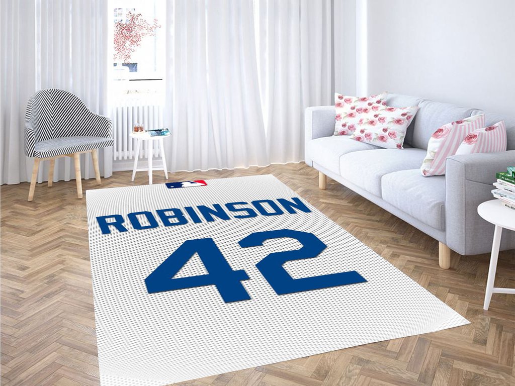 Jackie Robinson Living Room Modern Carpet Rectangle Rug