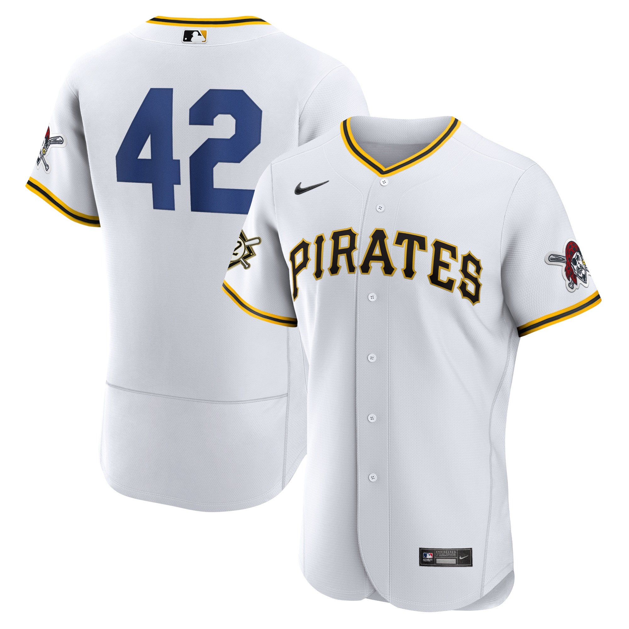 Jackie Robinson Pittsburgh Pirates Nike Authentic Player Stitched Jersey – White
