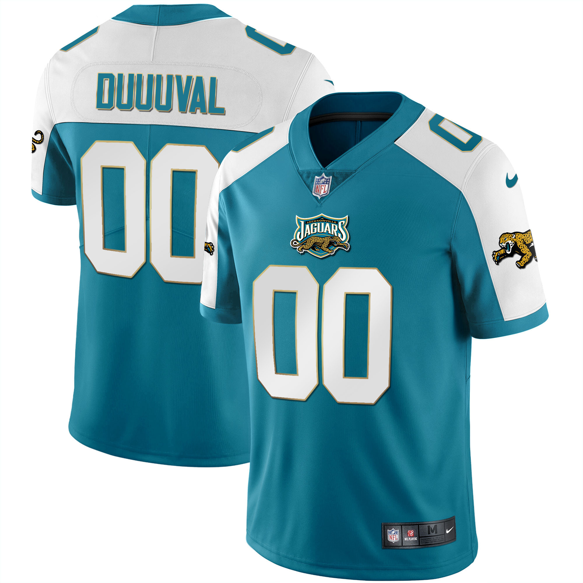 Jacksonville Jaguars Alternate Vapor Custom Number Jersey - All Stitched