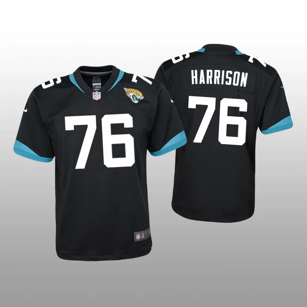 Jacksonville Jaguars Anton Harrison Black Jersey Game - Youth