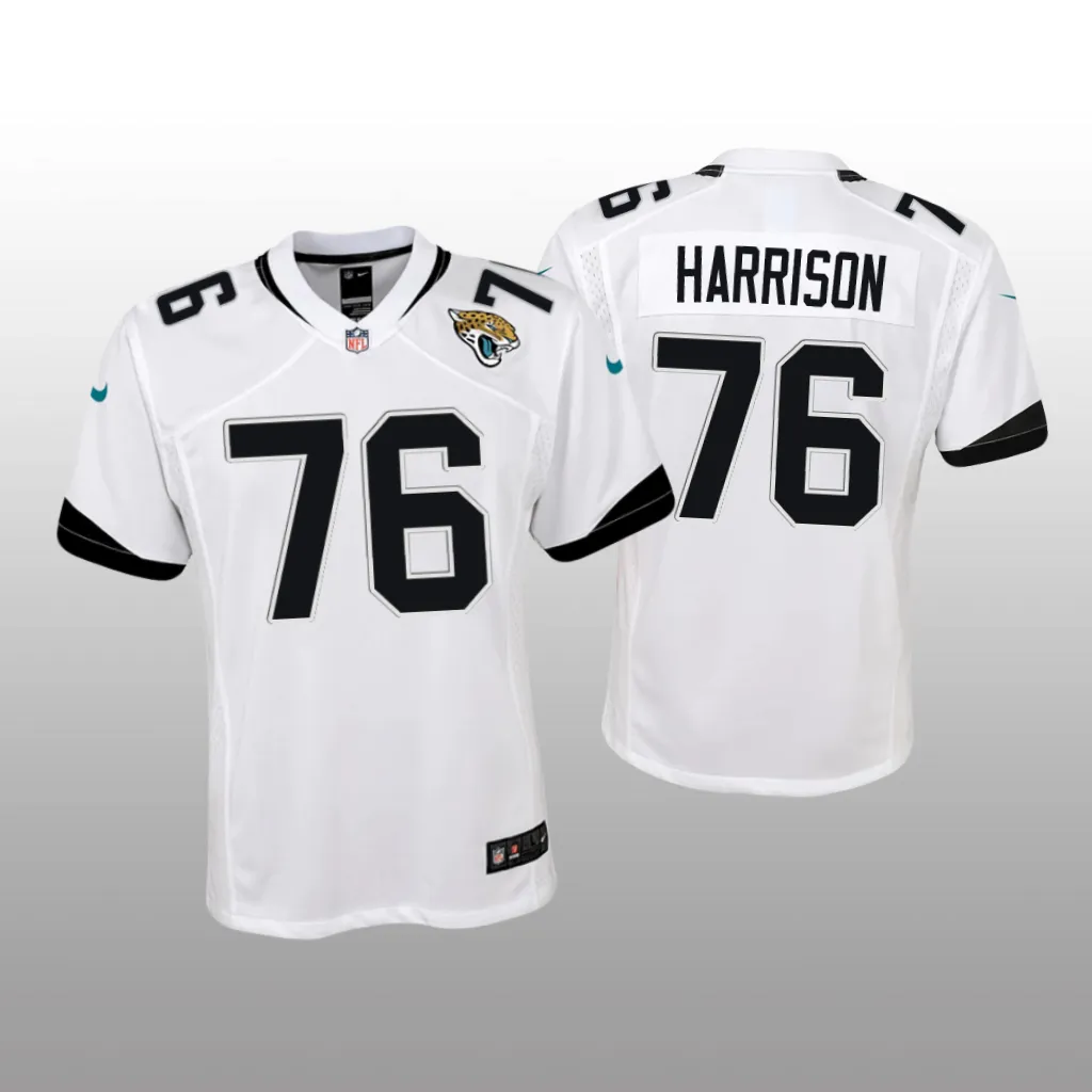 Jacksonville Jaguars Anton Harrison White Jersey Game - Youth