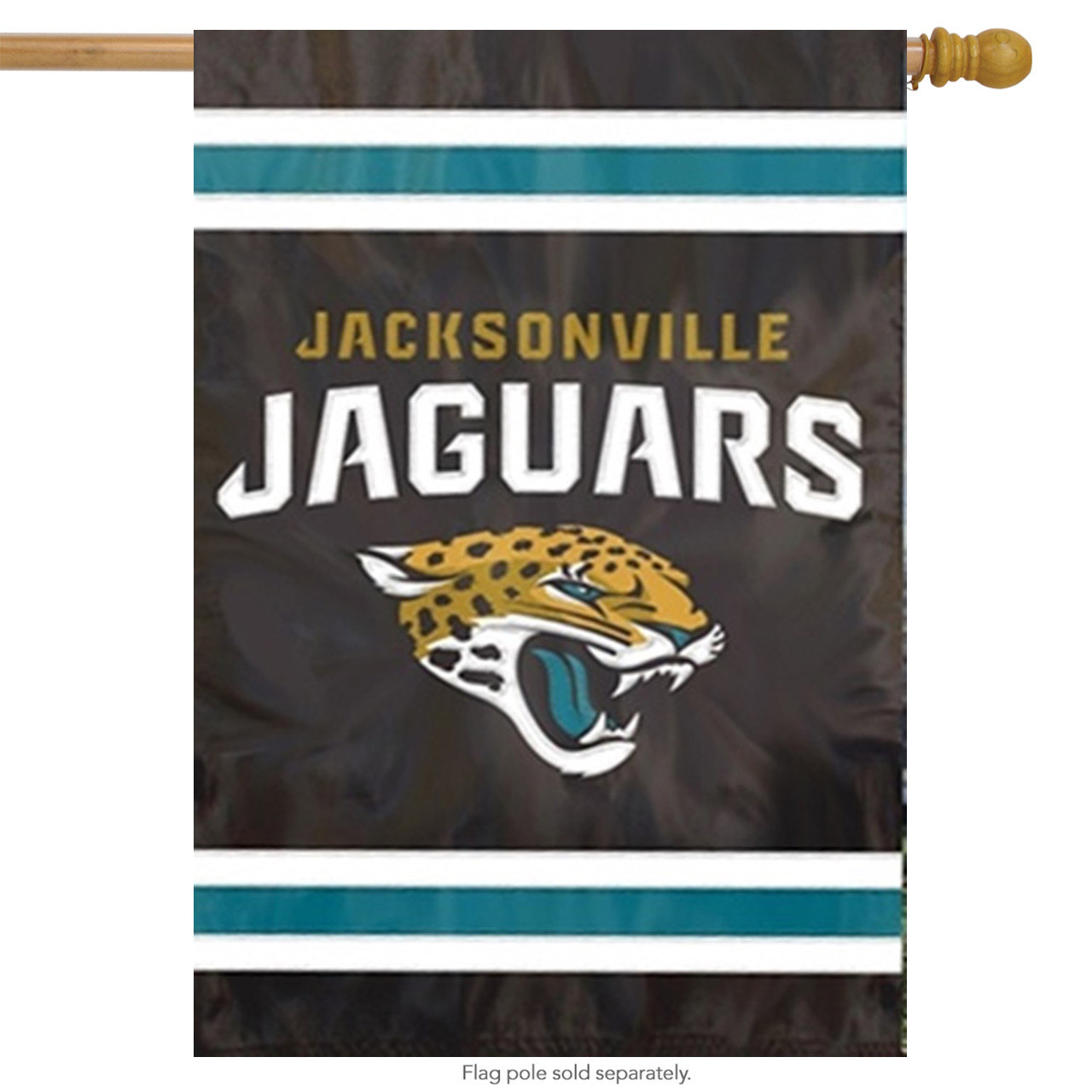 Jacksonville Jaguars Applique Banner Garden Flag, House Flag