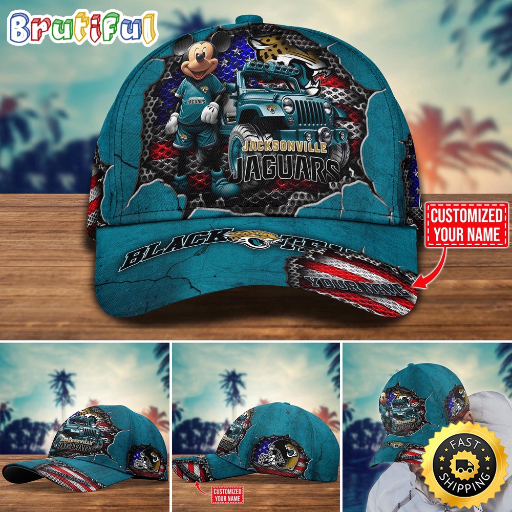 Jacksonville Jaguars Baseball Cap Mickey Mouse Customize Cap
