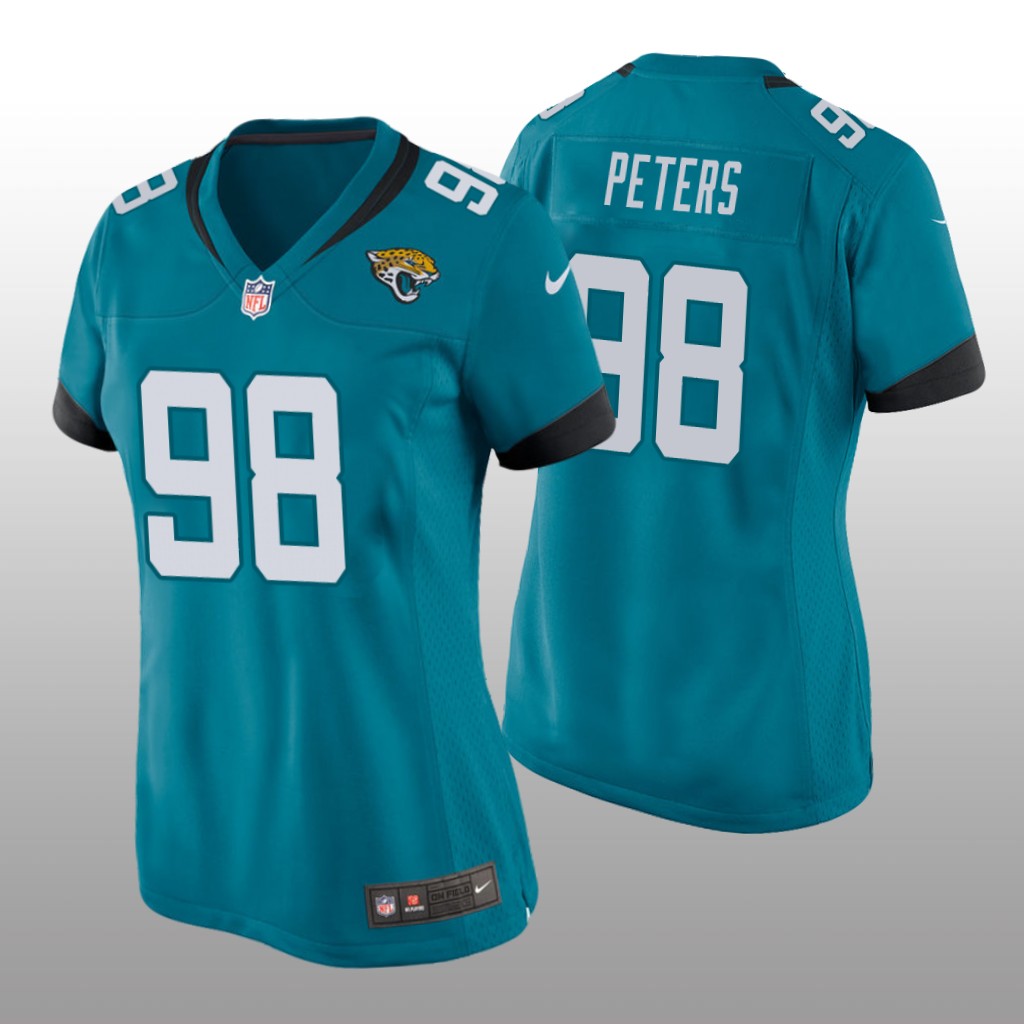 Jacksonville Jaguars Corey Peters Teal Jersey Game - Women's