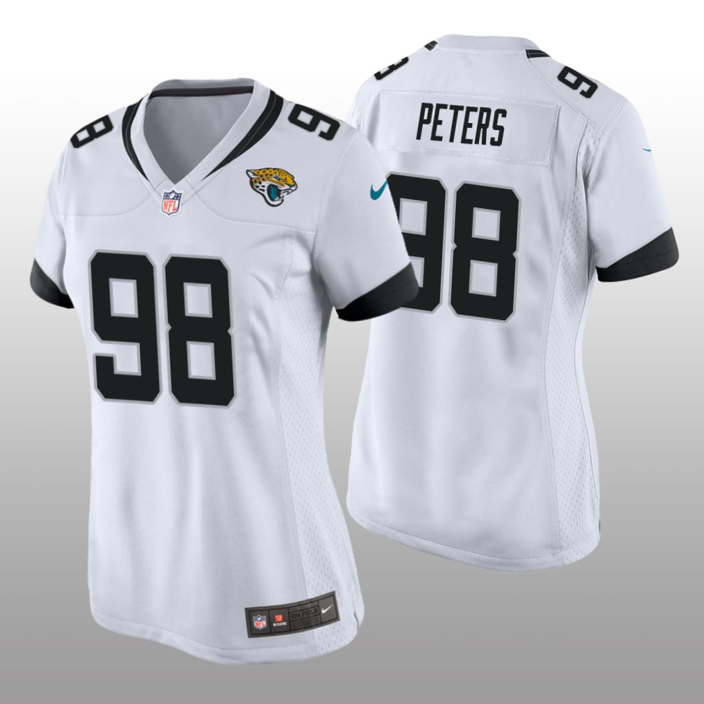Jacksonville Jaguars Corey Peters White Jersey Game - Women's
