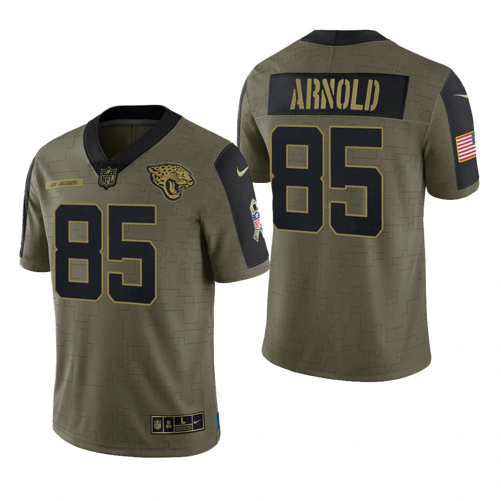 Jacksonville Jaguars Dan Arnold Olive Limited Jersey 2021 Salute To Service - Men's