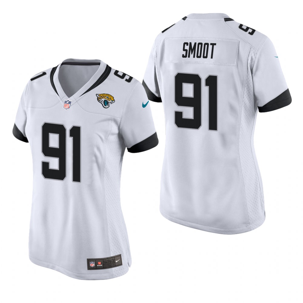 Jacksonville Jaguars Dawuane Smoot White Jersey Game - Women's