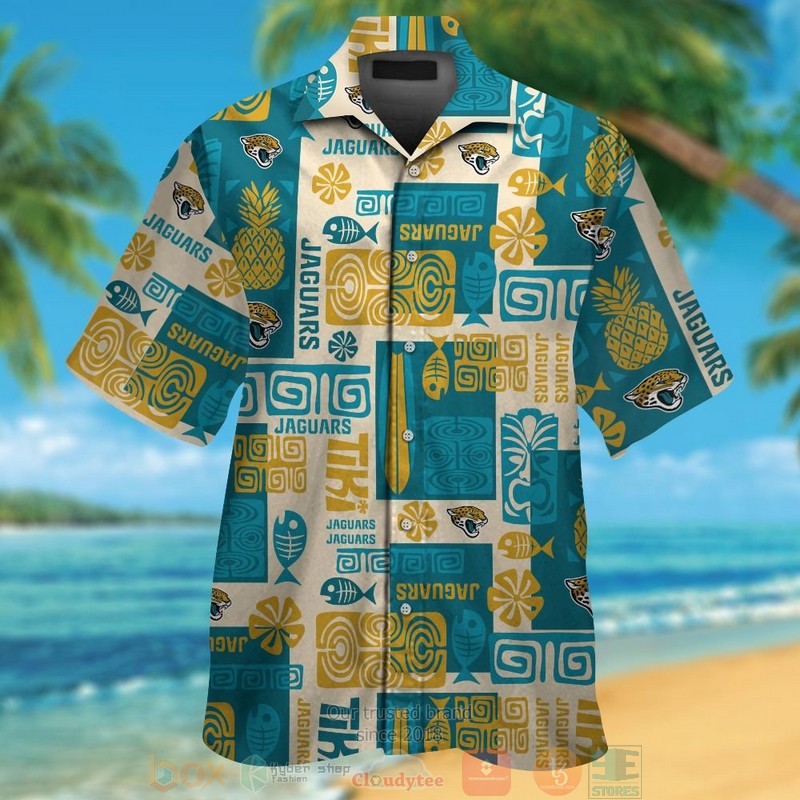Jacksonville Jaguars fish bone Hawaiian Shirt