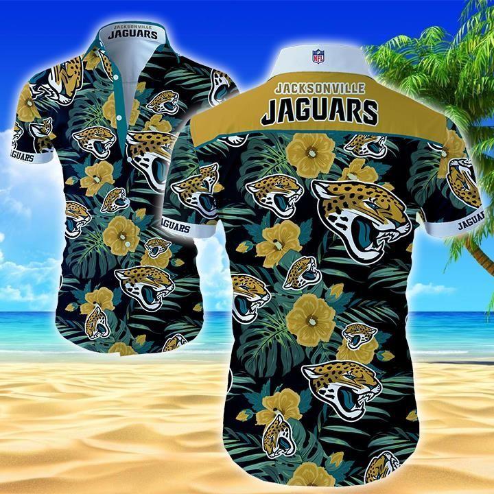 Jacksonville Jaguars Flower Floral Hawaiian Shirt