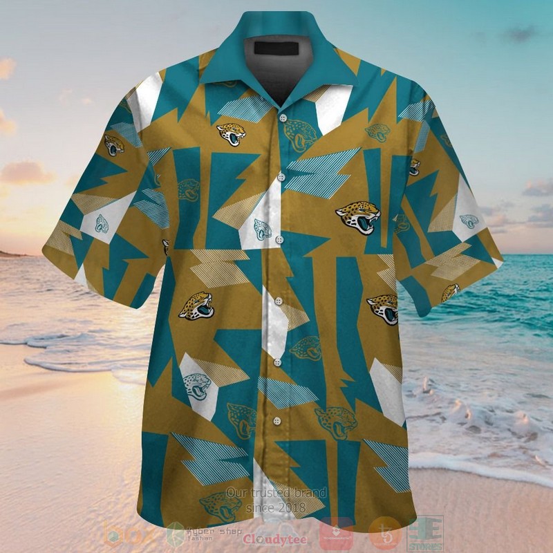 Jacksonville Jaguars gold teal Hawaiian Shirt