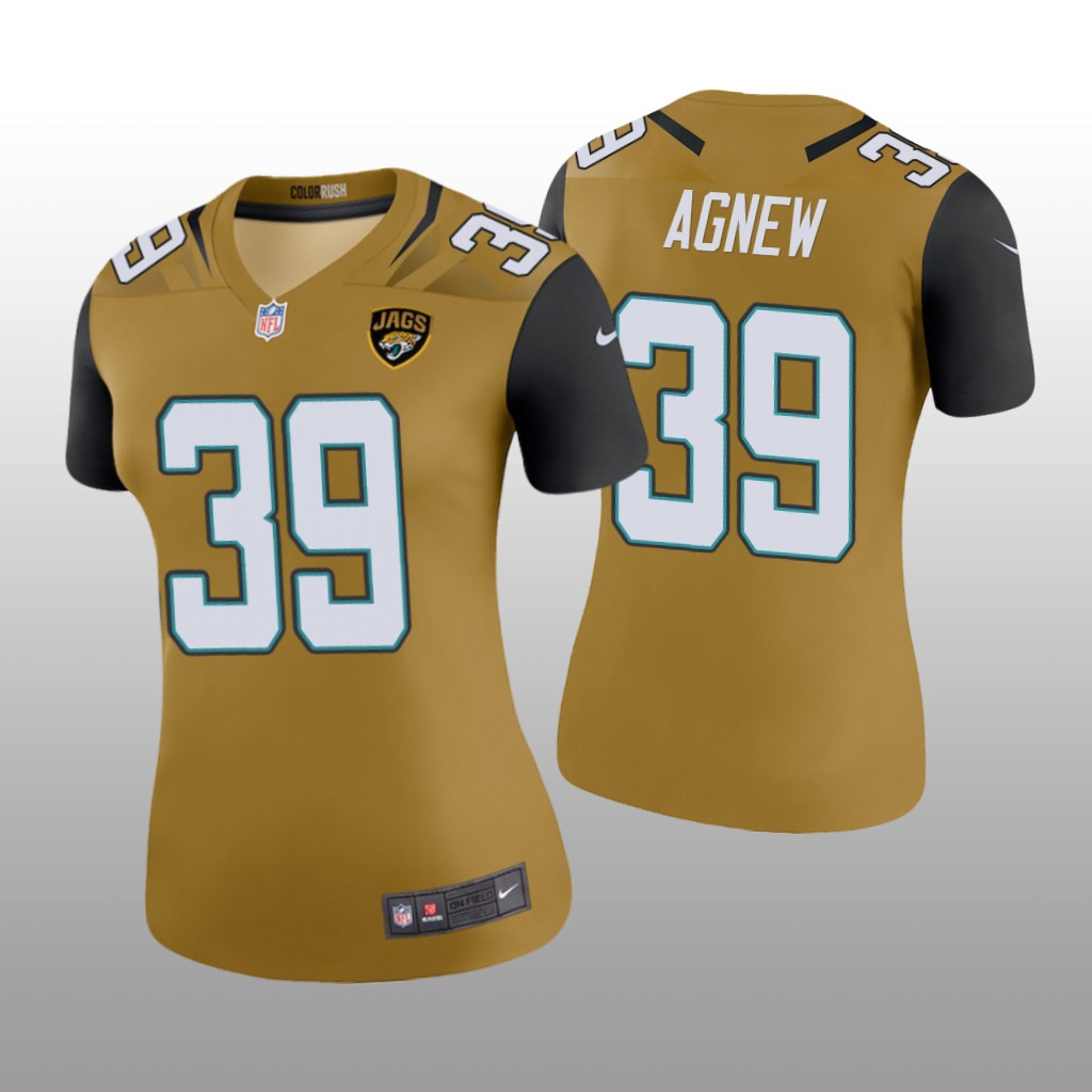 Jacksonville Jaguars Jamal Agnew Gold Jersey Color Rush Legend - Women's
