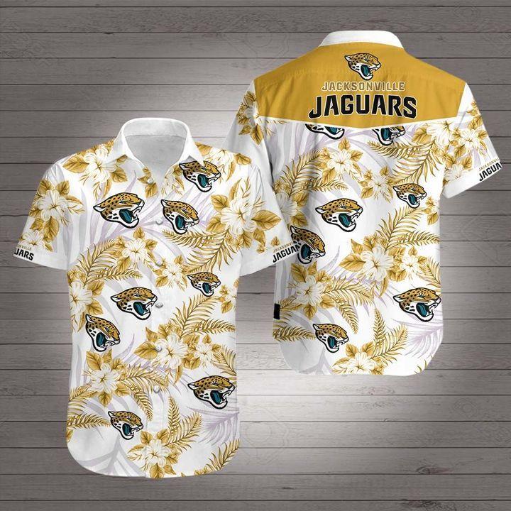 Jacksonville Jaguars Logo Floral Summer Hawaiian Shirt