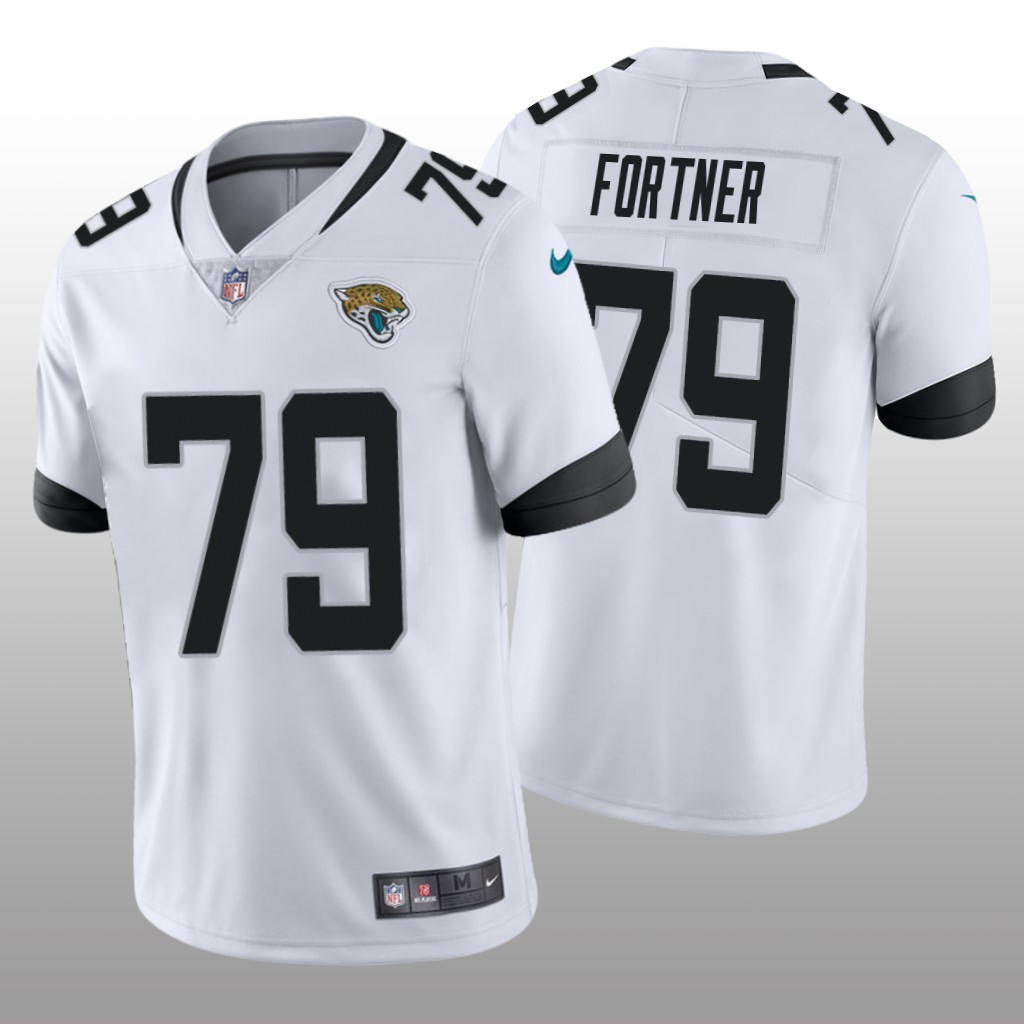 Jacksonville Jaguars Luke Fortner White Jersey Vapor Limited Men's