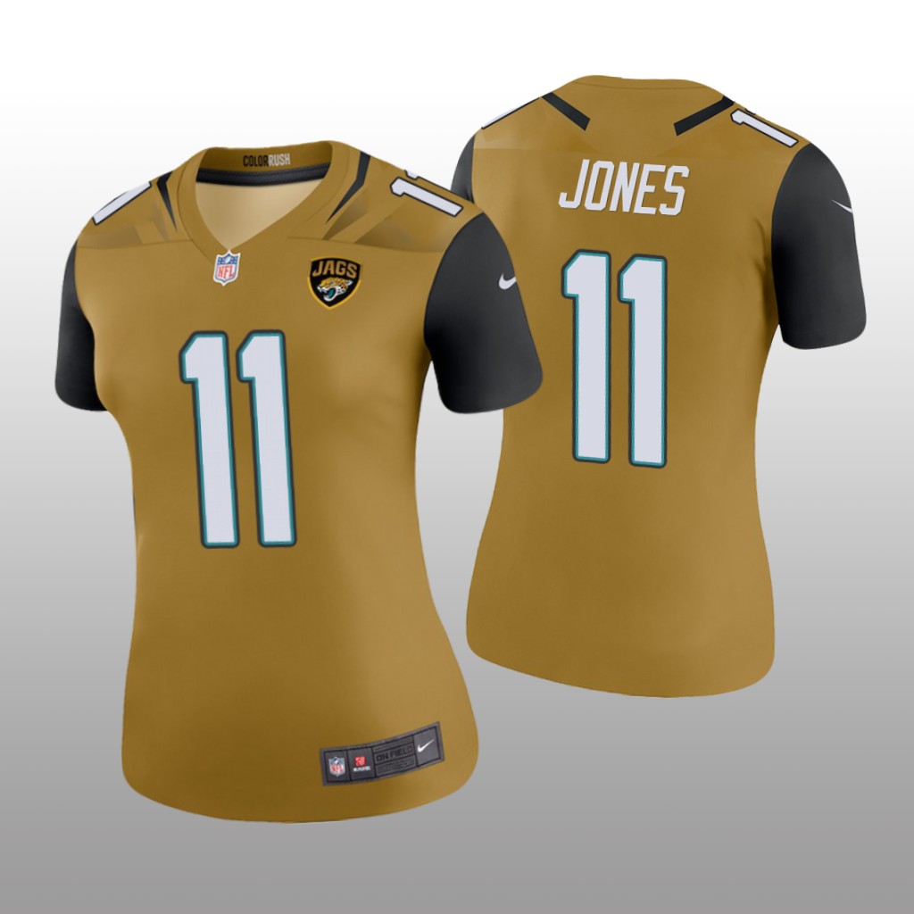 Jacksonville Jaguars Marvin Jones Gold Jersey Color Rush Legend - Women's