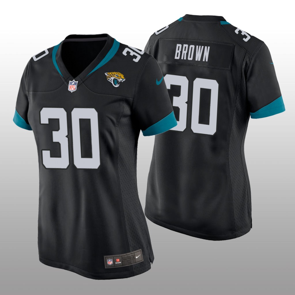 Jacksonville Jaguars Montaric Brown Black Jersey Game - Women's
