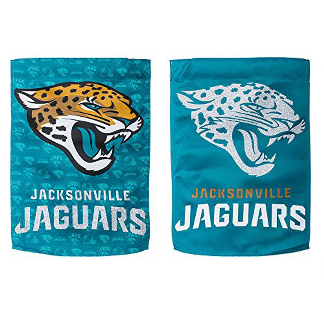 Jacksonville Jaguars NFL Glitter Garden Flag, House Flag