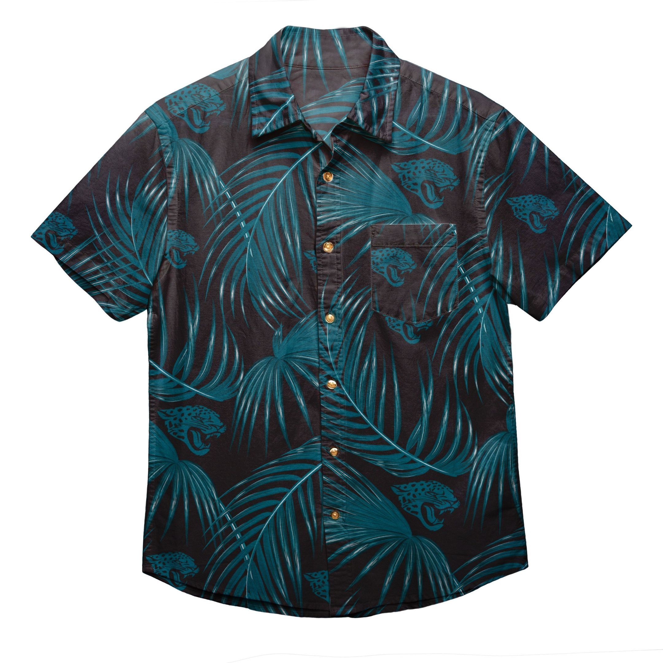 Jacksonville Jaguars Nfl Mens Hawaiian Button Up Shirt