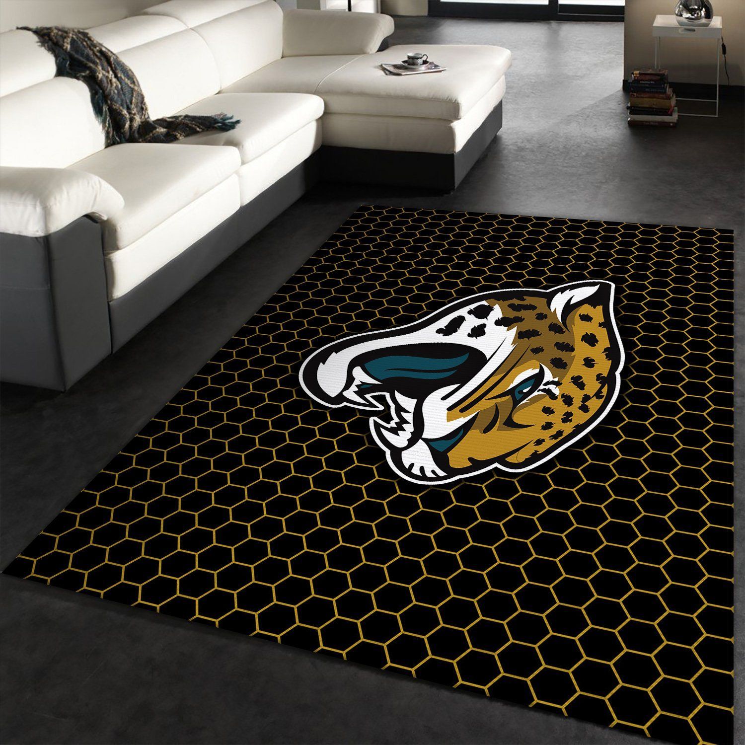 Jacksonville Jaguars NFL Rectangle Rug – Custom Size And Printing