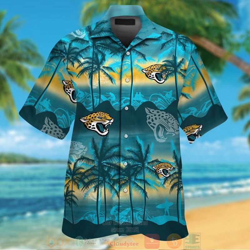 Jacksonville Jaguars palm tree Hawaiian Shirt
