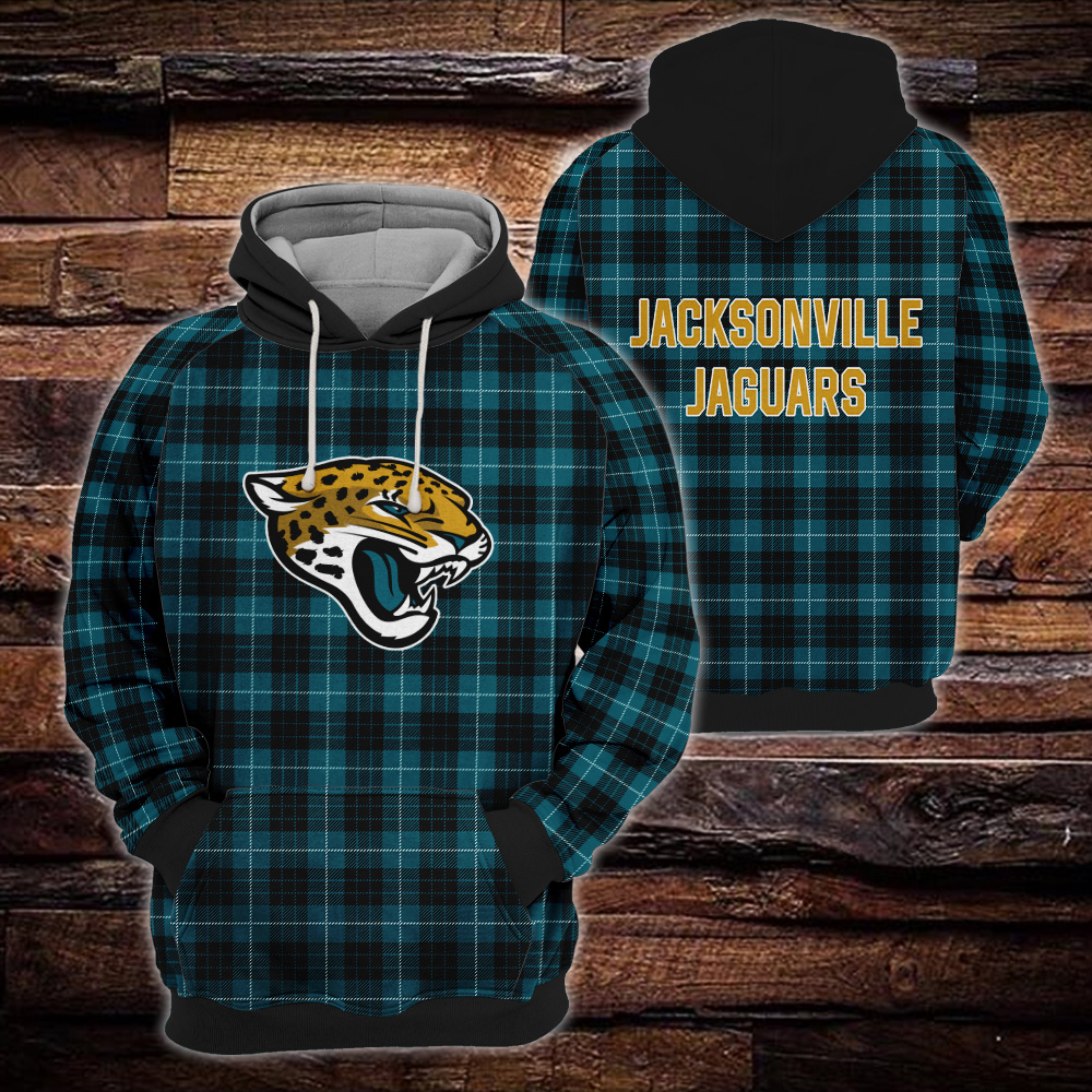 Jacksonville Jaguars Plaid Hoodie 3D Gift For Fans