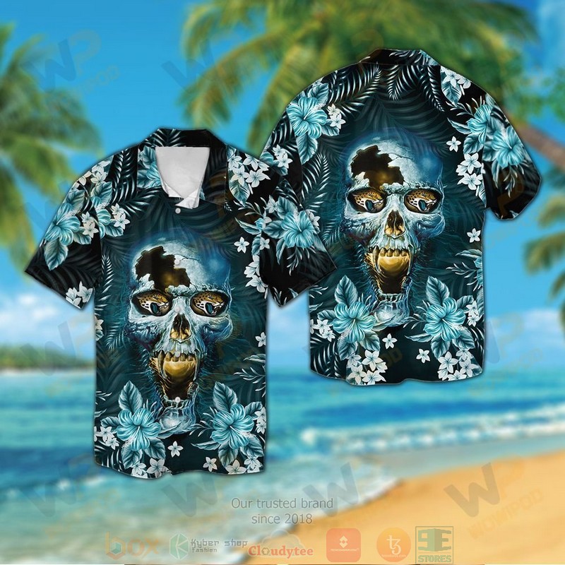 Jacksonville Jaguars skull Hawaiian Shirt