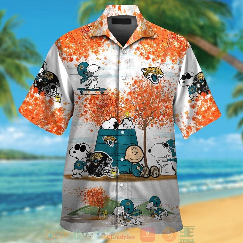 Jacksonville Jaguars Snoopy Charlie Brown Autumn Hawaiian Shirt