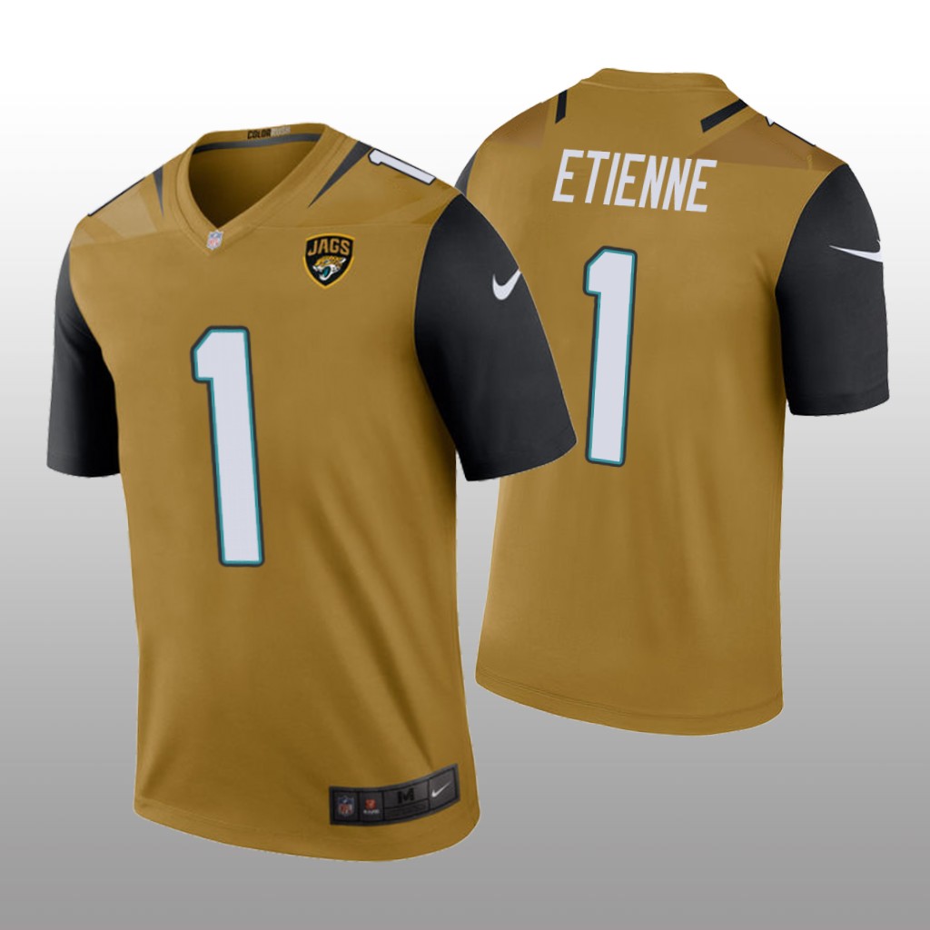 Jacksonville Jaguars Travis Etienne Bold Gold Jersey Color Rush Legend - Men's