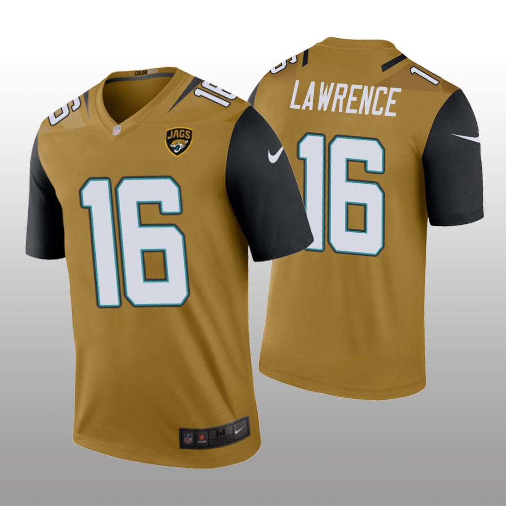 Jacksonville Jaguars Trevor Lawrence Bold Gold Jersey Color Rush Legend - Men's