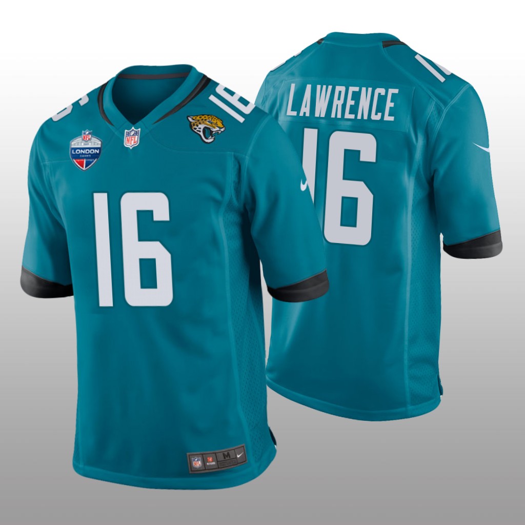 Jacksonville Jaguars Trevor Lawrence Teal Game 2021 London Games Patch - Men's