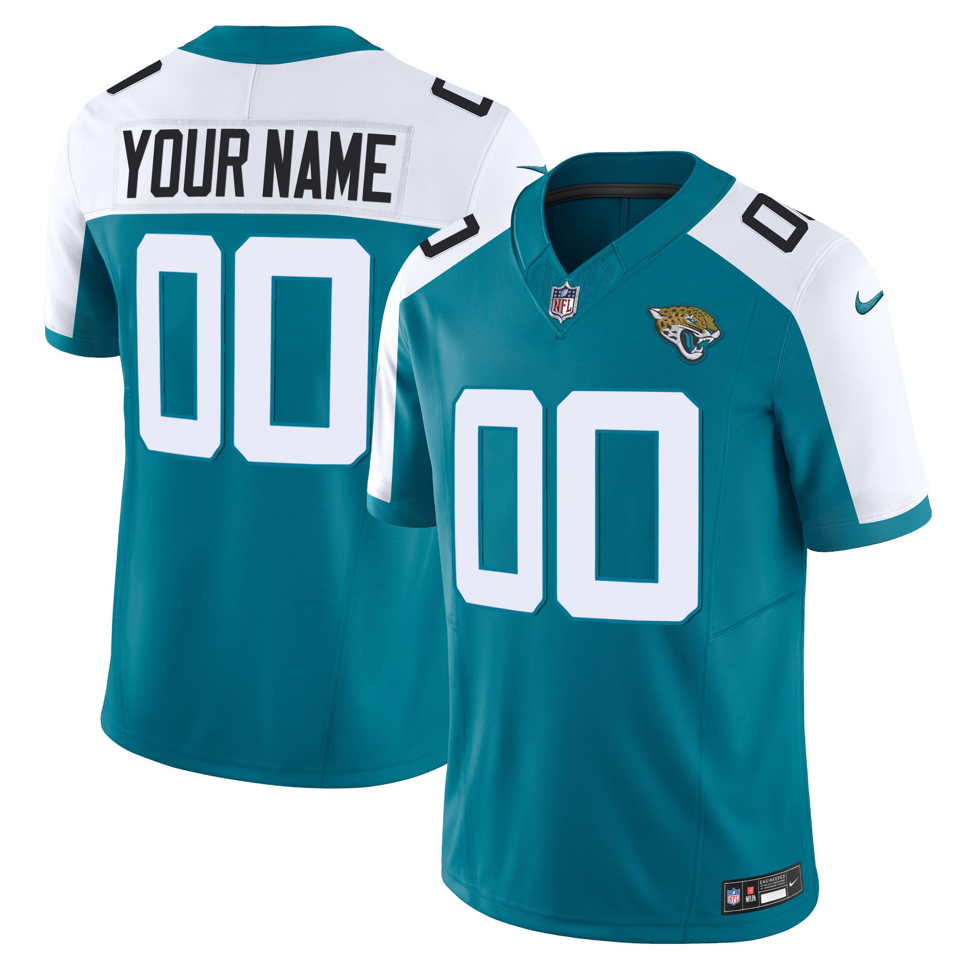 Jacksonville Jaguars Vapor Limited Custom Alternate Jersey - All Stitched
