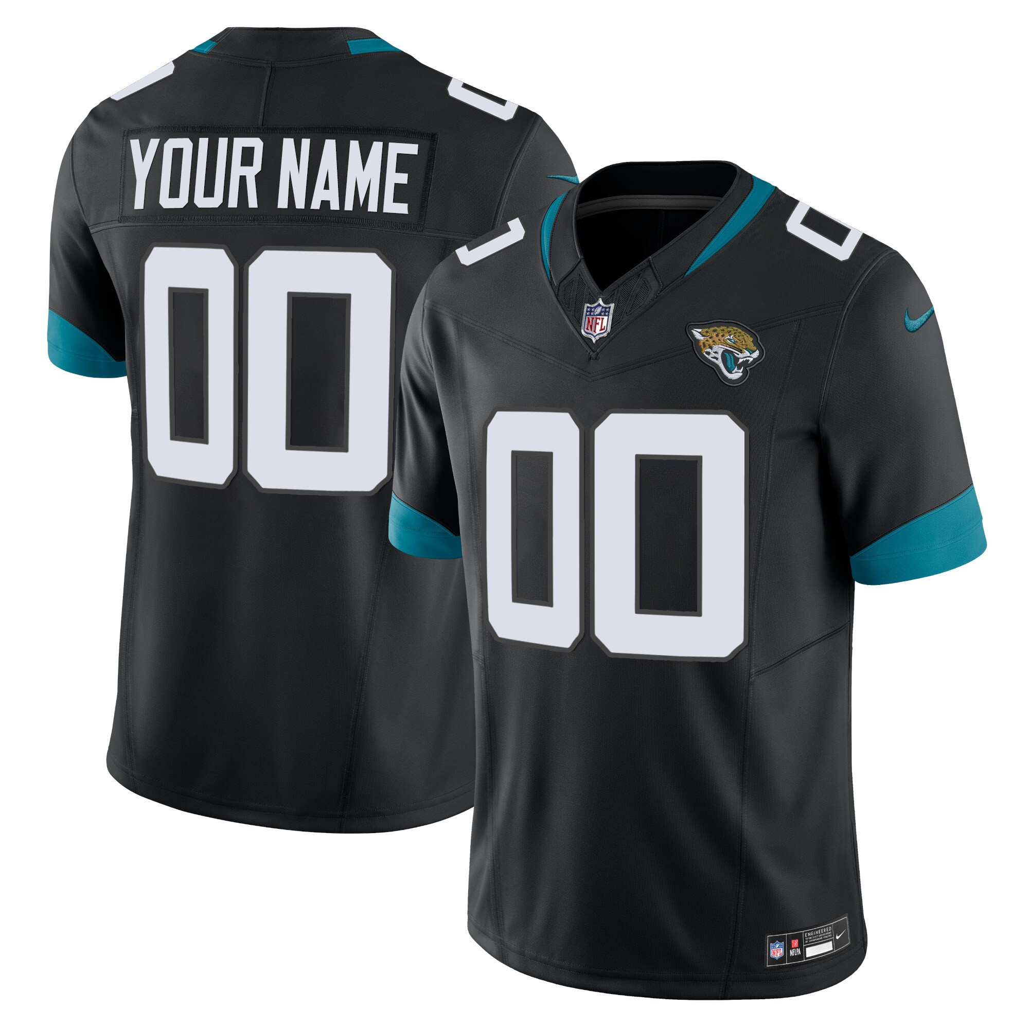 Jacksonville Jaguars Vapor Limited Custom Black Jersey - All Stitched