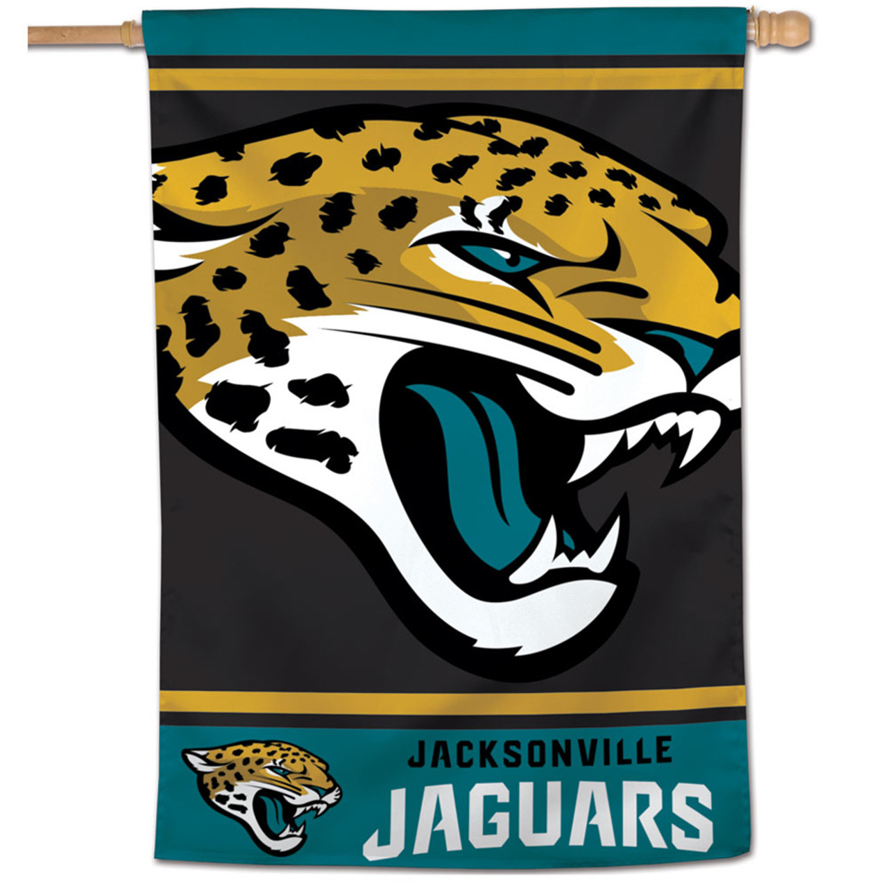 Jacksonville Jaguars Vertical NFL Flag Garden Flag, House Flag