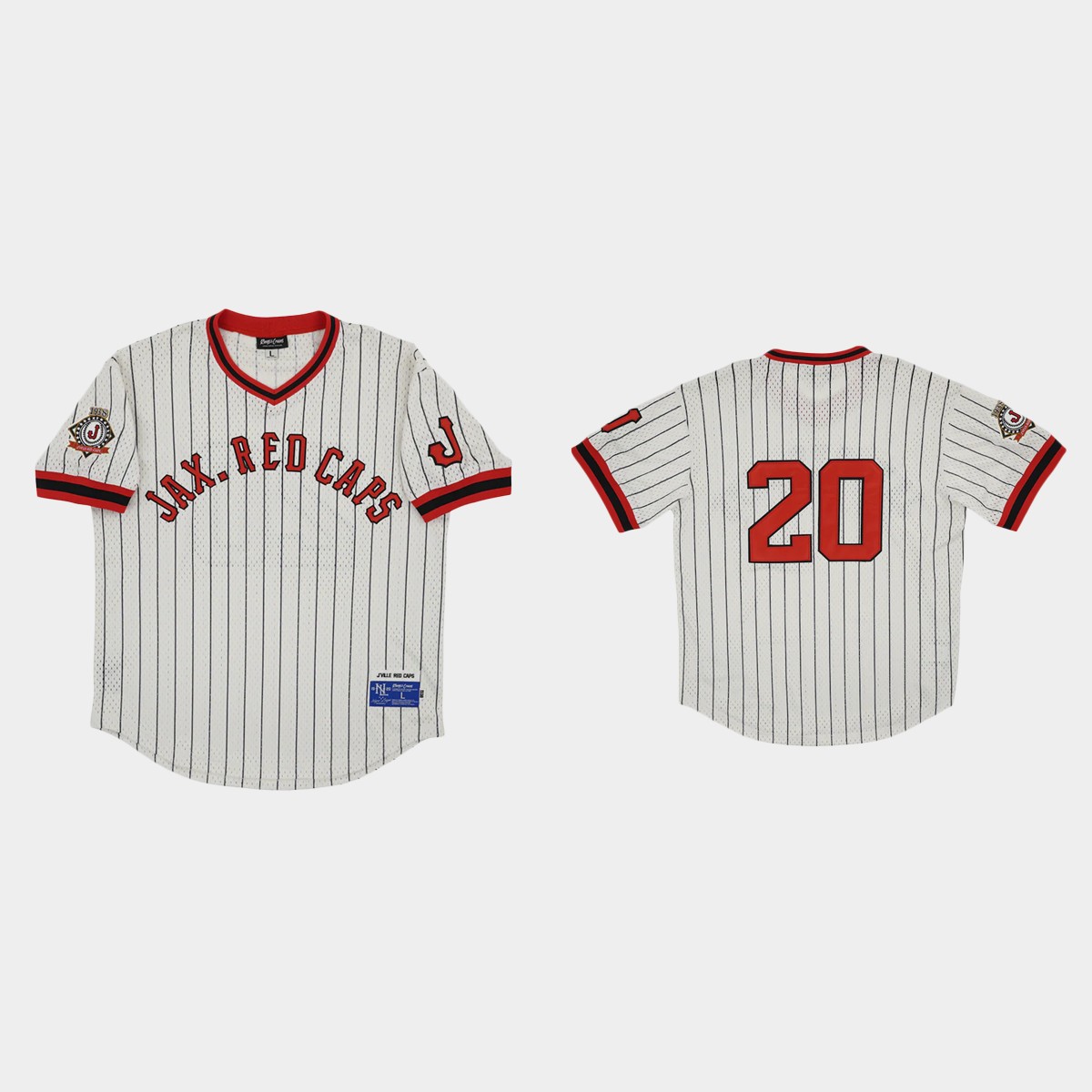 Jacksonville Red Caps #20 Rings And Crwns Mesh Jersey - Cream