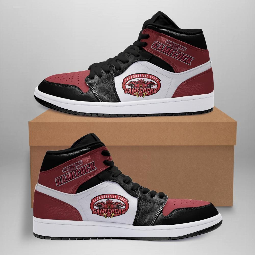 Jacksonville State Gamecocks NCAA Fashion The best Sneakers Basketball Shoes Leather High Top Air Jordan Sneaker, Air Jordan Hightop