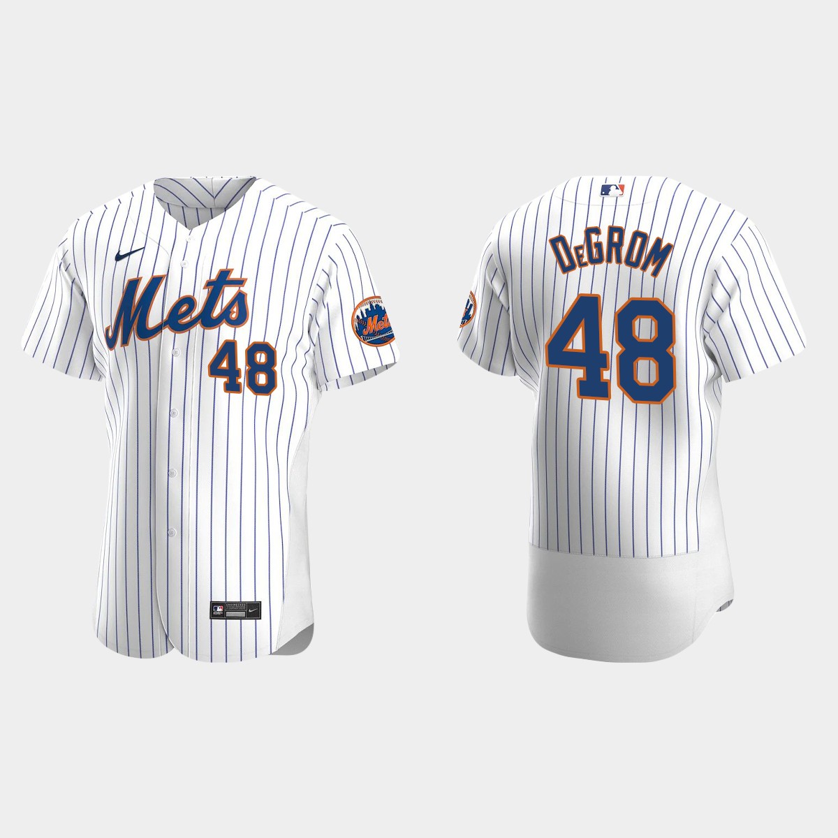 Jacob deGrom #48 New York Mets White 2020 Home Jersey